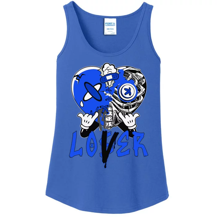 Racer Blue 5s Tee To Match Loser Lover Heart 5 Racer Blue Ladies Essential Tank