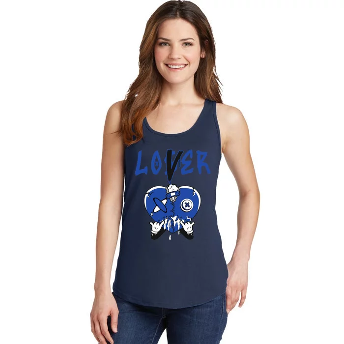 Racer Blue 5s Tee To Match Loser Lover Heart 5 Racer Blue Ladies Essential Tank