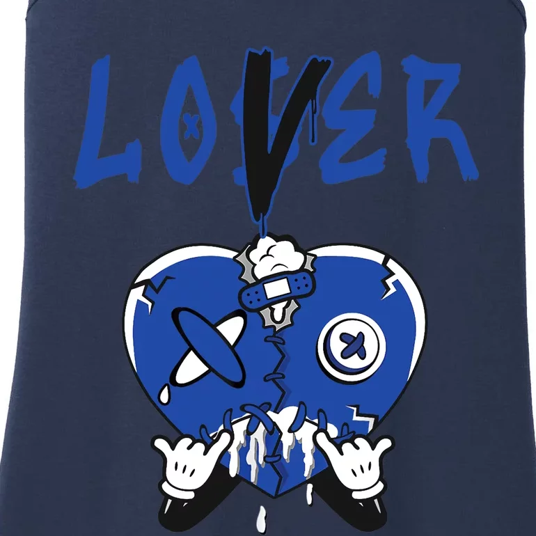 Racer Blue 5s Tee To Match Loser Lover Heart 5 Racer Blue Ladies Essential Tank