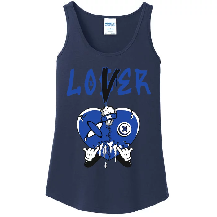 Racer Blue 5s Tee To Match Loser Lover Heart 5 Racer Blue Ladies Essential Tank