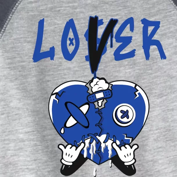 Racer Blue 5s Tee To Match Loser Lover Heart 5 Racer Blue Toddler Fine Jersey T-Shirt