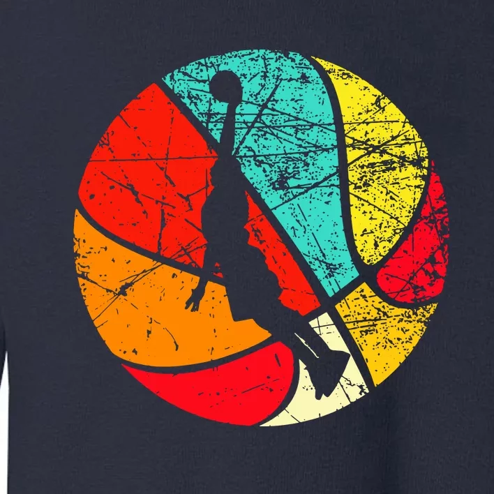 Retro Basketball 70s Toddler Sweatshirt