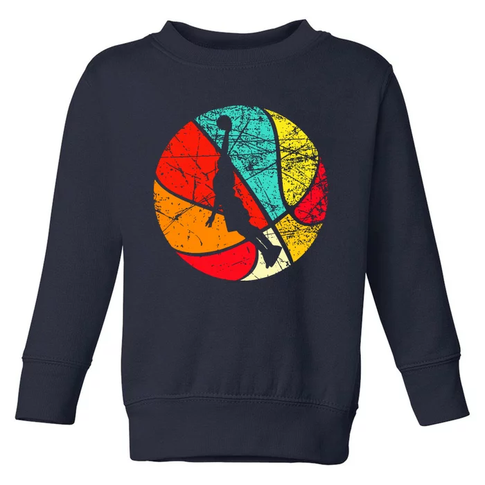 Retro Basketball 70s Toddler Sweatshirt