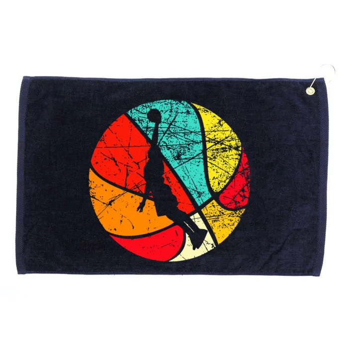 Retro Basketball 70s Grommeted Golf Towel