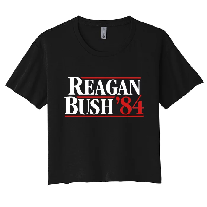 Reagan Bush 84 Women's Crop Top Tee