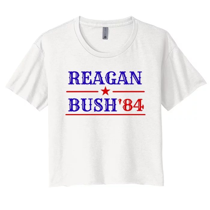 Reagan Bush 84 Women's Crop Top Tee