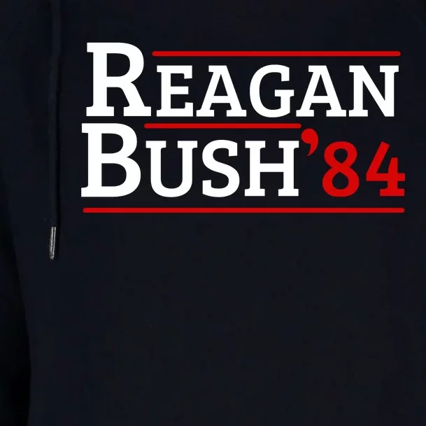 Reagan Bush 84 Womens Funnel Neck Pullover Hood