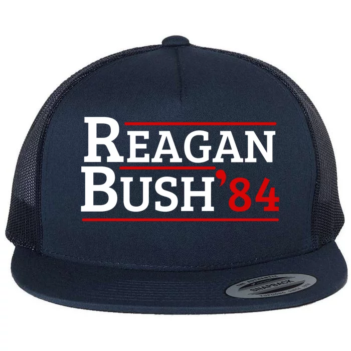 Reagan Bush 84 Flat Bill Trucker Hat