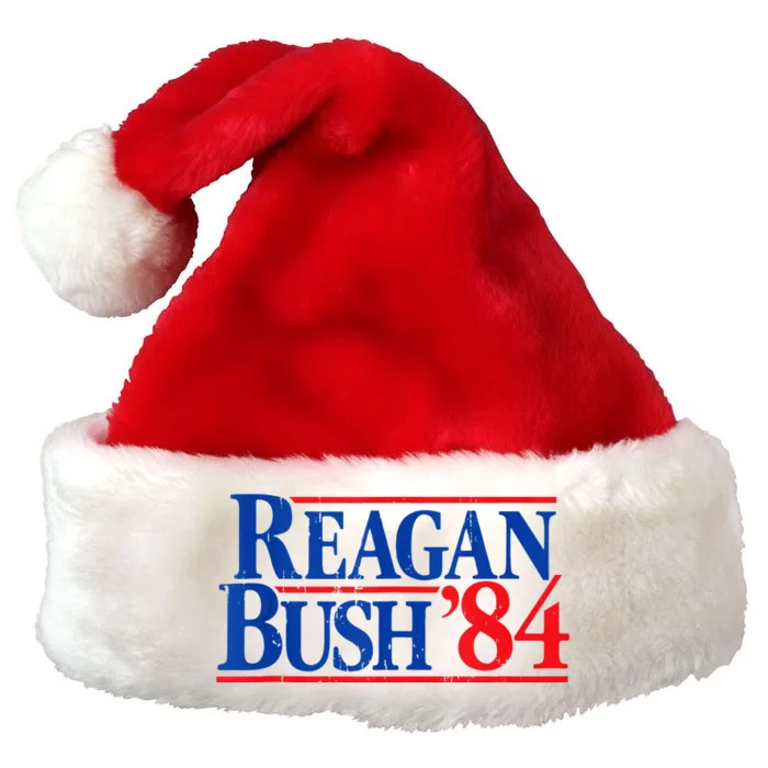 Reagan Bush 84 Vintage Republican Premium Christmas Santa Hat