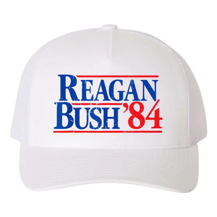 Reagan Bush 84 Vintage Republican Yupoong Adult 5-Panel Trucker Hat