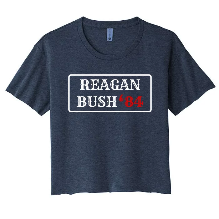 Reagan Bush 84 Women's Crop Top Tee