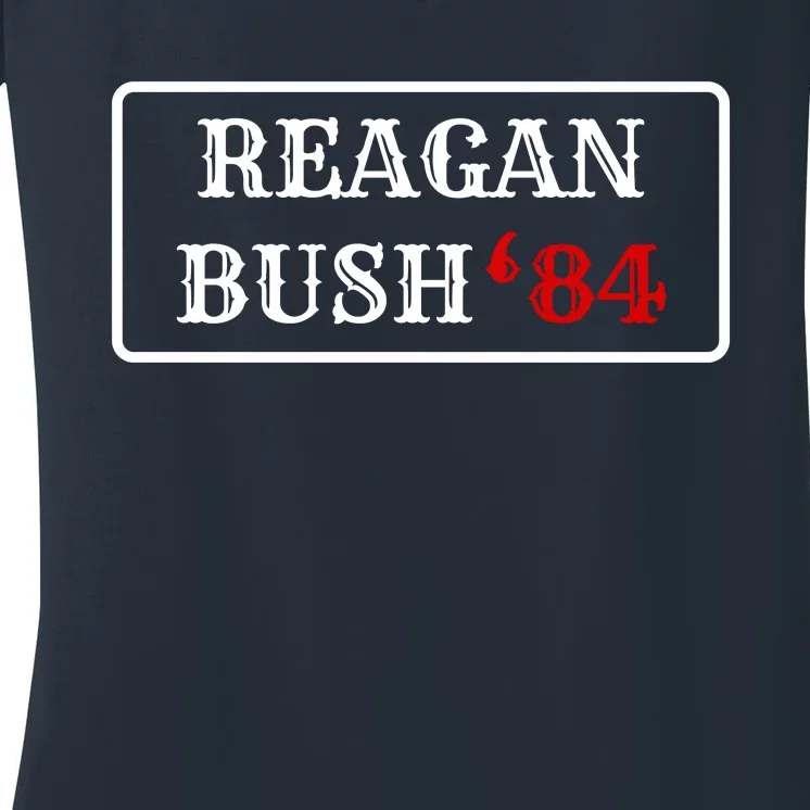 Reagan Bush 84 Women's V-Neck T-Shirt