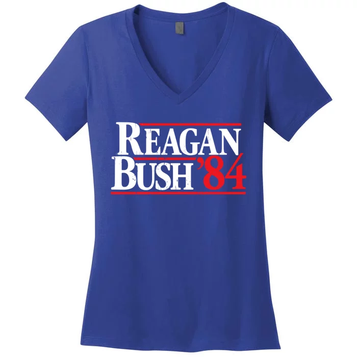 Reagan Bush 84 Women's V-Neck T-Shirt