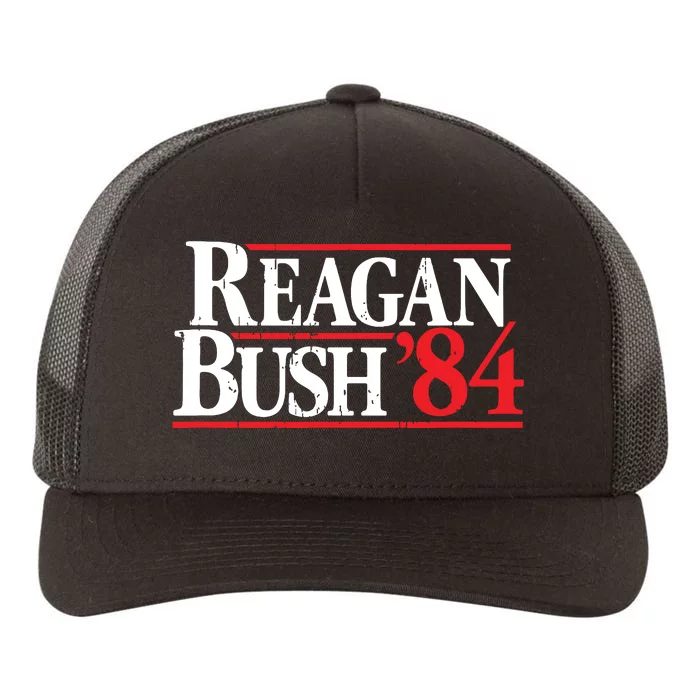 Reagan Bush 84 Vintage Republican Yupoong Adult 5-Panel Trucker Hat