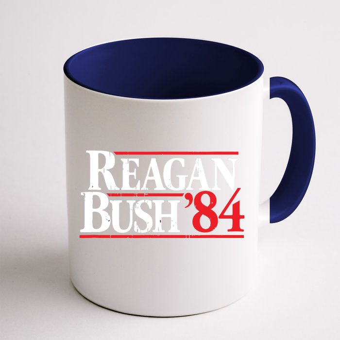 Reagan Bush 84 Vintage Republican Front & Back Coffee Mug