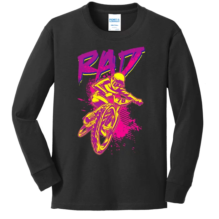 Rad Bmx 80s Kids Long Sleeve Shirt