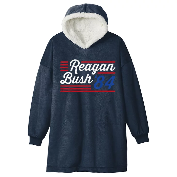 Reagan Bush 84 Conservative Republican Hooded Wearable Blanket