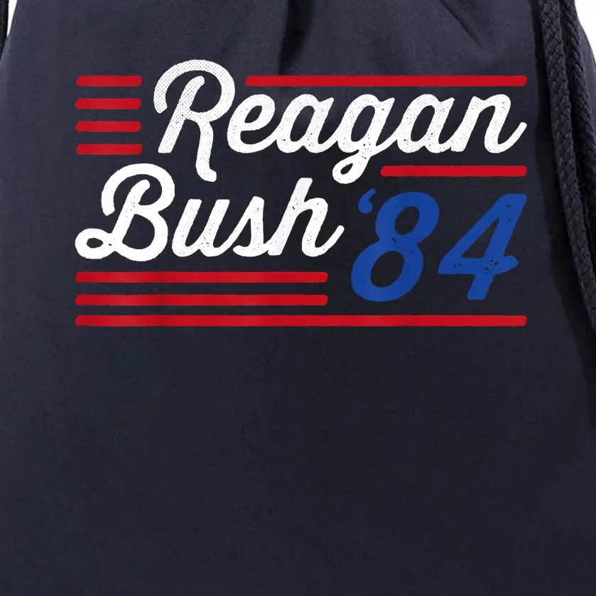 Reagan Bush 84 Conservative Republican Drawstring Bag