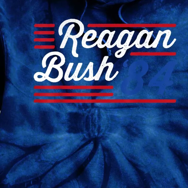 Reagan Bush 84 Conservative Republican Tie Dye Hoodie