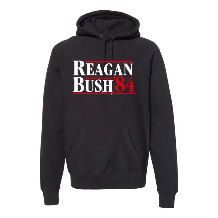 Reagan Bush 84 Shirt Presidential Campaign Premium Hoodie