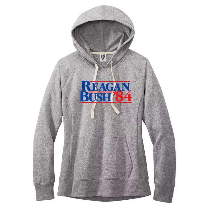 Reagan Bush '84 Vintage Republican Women's Fleece Hoodie