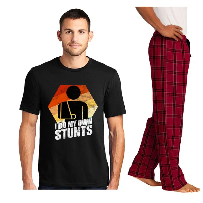 Retro Broken Arm I Do All My Own Stunts After Surgery Gift Pajama Set