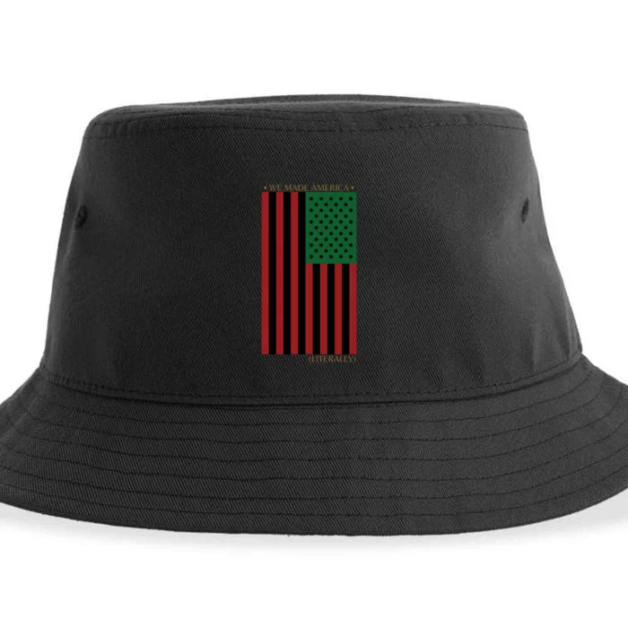 Red Black And Green Flag RBG American Flag Sustainable Bucket Hat