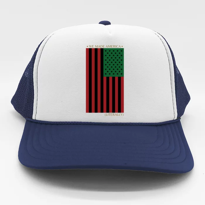 Red Black And Green Flag RBG American Flag Trucker Hat