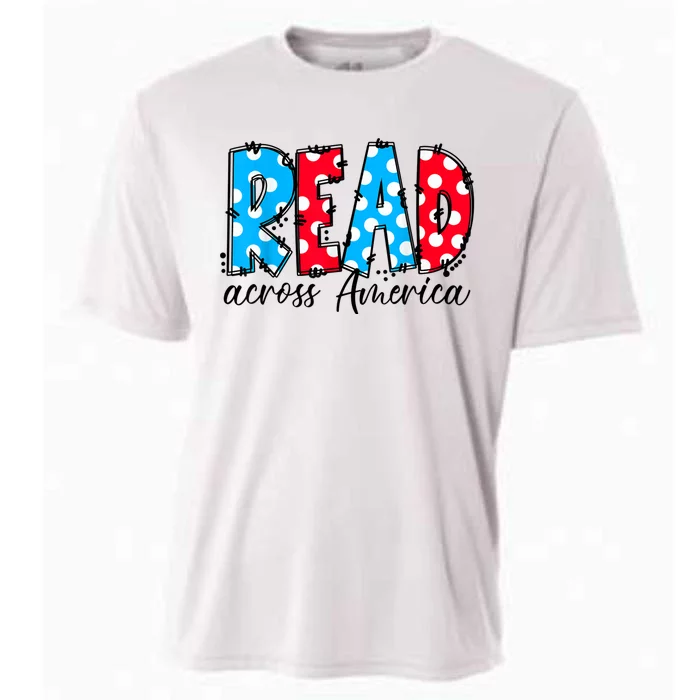 Read Books Across America Funny Bookworm Reader Book Lover Cooling Performance Crew T-Shirt