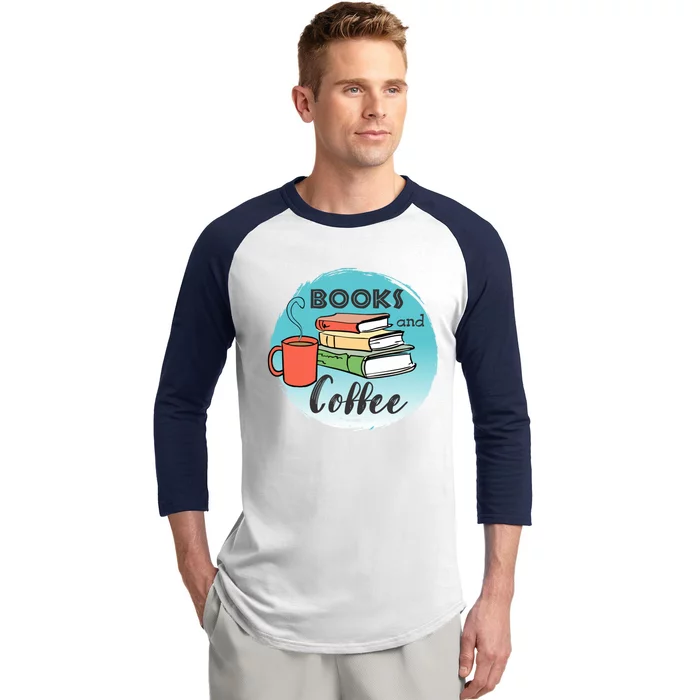 Reading Books And Coffee Bookaholilc Bookworm Reading Cool Gift Baseball Sleeve Shirt