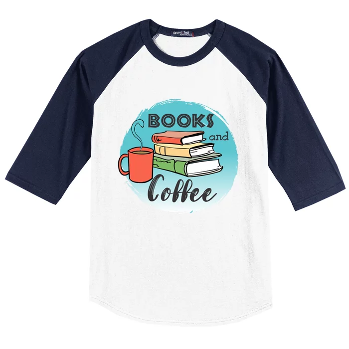 Reading Books And Coffee Bookaholilc Bookworm Reading Cool Gift Baseball Sleeve Shirt