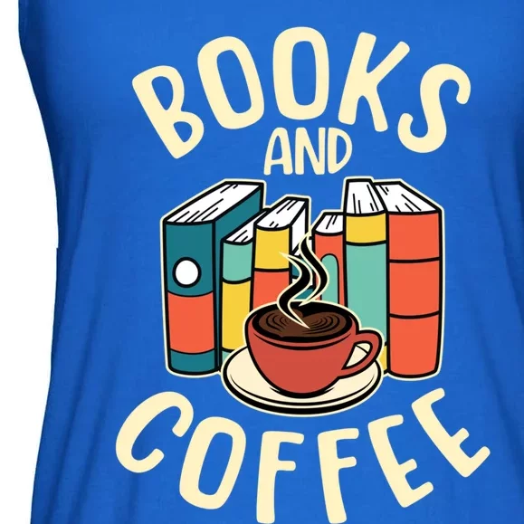 Reading Books And Coffee Bookaholilc Bookworm Reading Gift Ladies Essential Flowy Tank