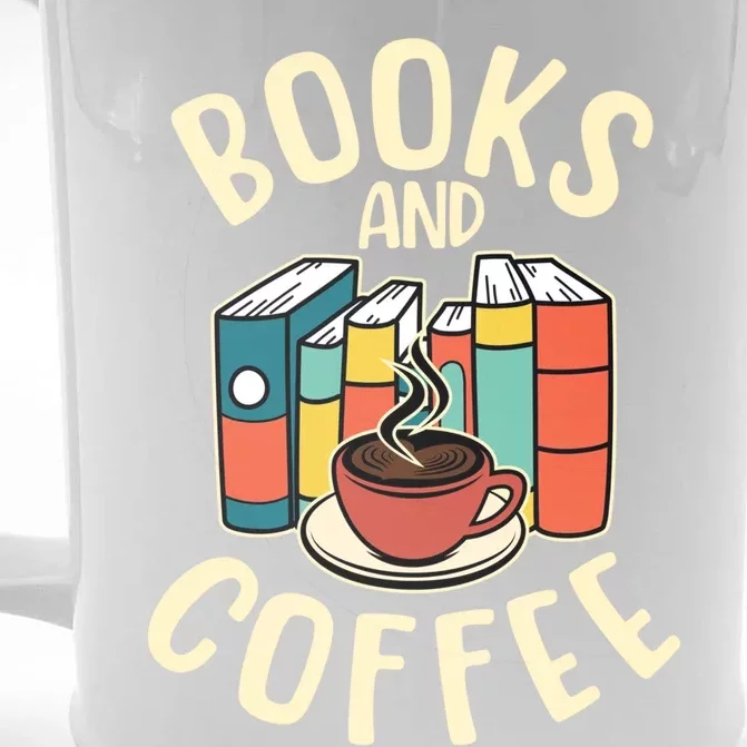 Reading Books And Coffee Bookaholilc Bookworm Reading Gift Front & Back Beer Stein