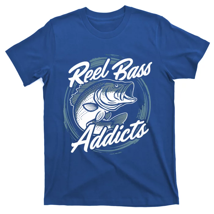 Reel Bass Addicts Bass Fishing Gift T-Shirt