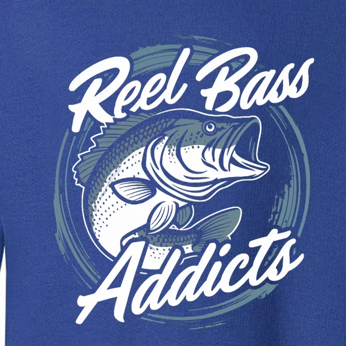 Reel Bass Addicts Bass Fishing Gift Toddler Sweatshirt