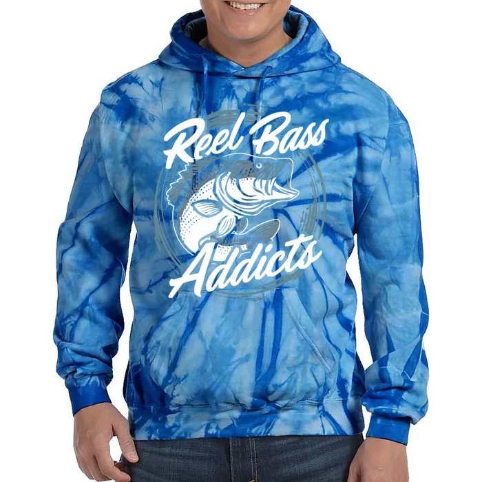 Reel Bass Addicts Bass Fishing Gift Tie Dye Hoodie