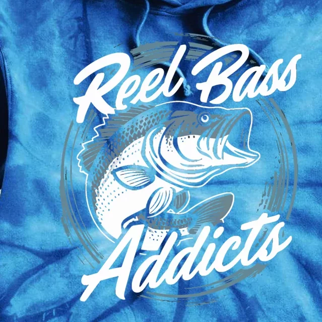 Reel Bass Addicts Bass Fishing Gift Tie Dye Hoodie