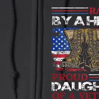 Raised By A Hero Proud Daughter Of A Veteran Us Full Zip Hoodie