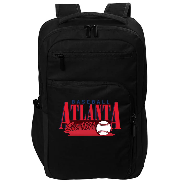 Retro Baseball Atlanta Est 1871 Impact Tech Backpack