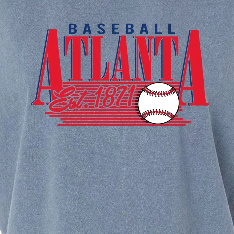 Retro Baseball Atlanta Est 1871 Garment-Dyed Women's Muscle Tee