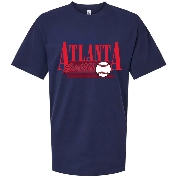 Retro Baseball Atlanta Est 1871 Sueded Cloud Jersey T-Shirt