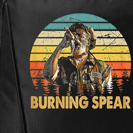 Retro Burning Art Spear Music Jamaican Singers City Backpack