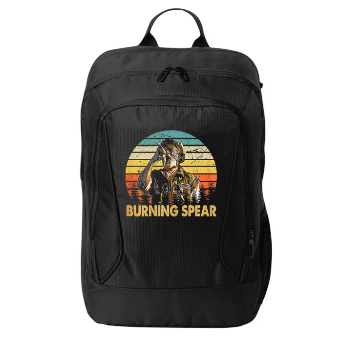 Retro Burning Art Spear Music Jamaican Singers City Backpack