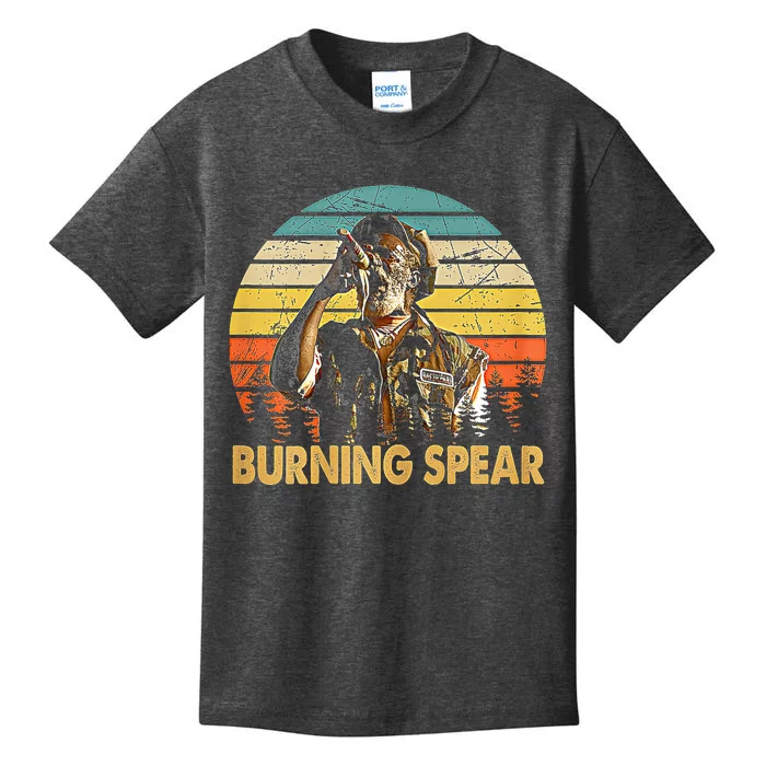 Retro Burning Art Spear Music Jamaican Singers Kids T-Shirt