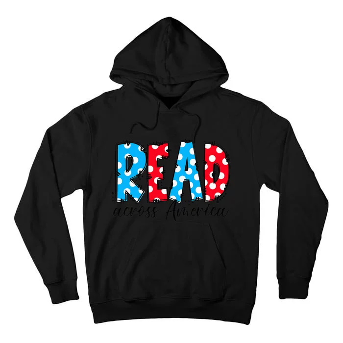 Read Books Across America Funny Bookworm Reader Book Lover Tall Hoodie