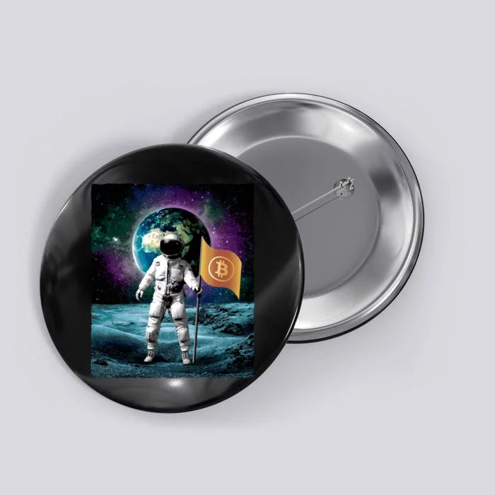 Retro Bitcoin Astronaut Button