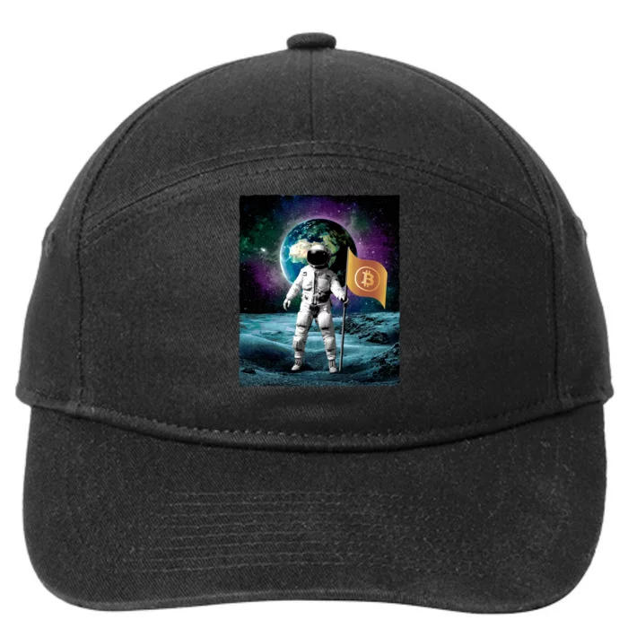 Retro Bitcoin Astronaut 7-Panel Snapback Hat