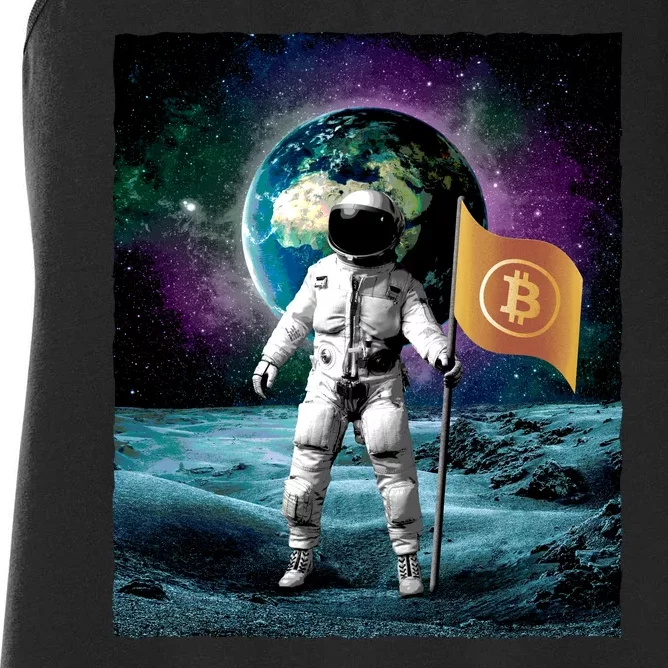 Retro Bitcoin Astronaut Women's Racerback Tank