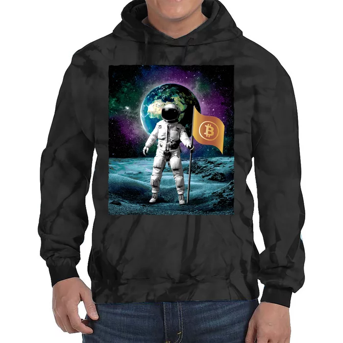 Retro Bitcoin Astronaut Tie Dye Hoodie