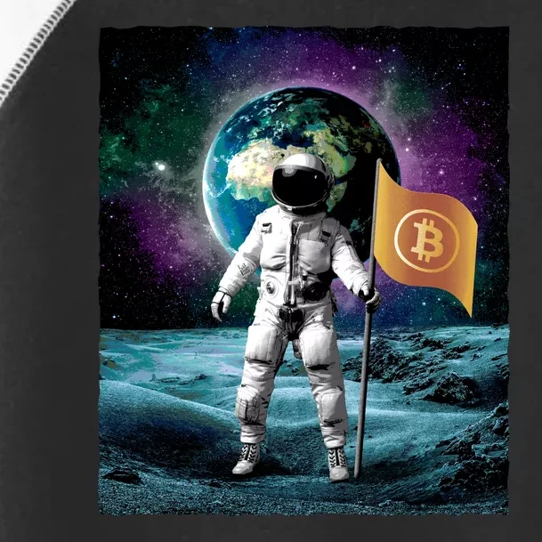 Retro Bitcoin Astronaut Toddler Fine Jersey T-Shirt